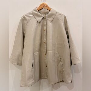 Chico's Cream Leather Jacket